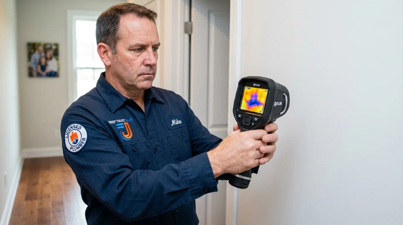 Thermal imaging leak detection by Johns Plumbing LLC in Dana Point